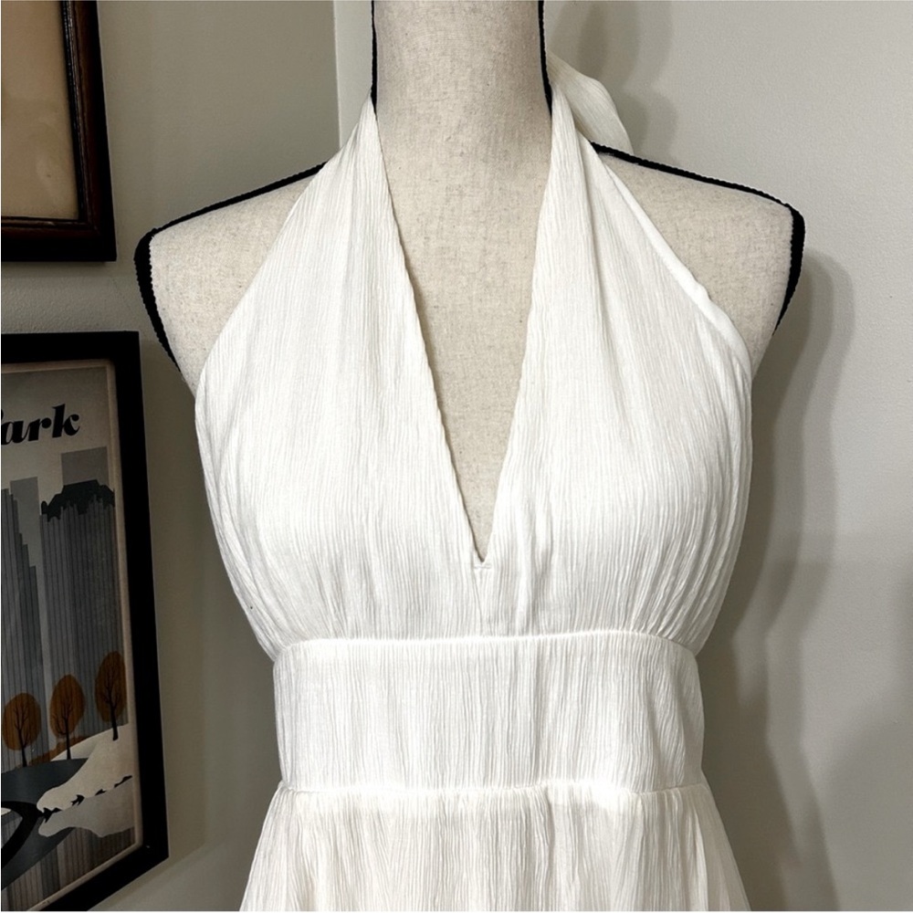 Abercrombie & Fitch Off White Halter Sundress SZ M